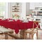 Threadmade Home Elegance Plaid Jacquard Tablecloth, Poinsettia Red - 60"W x 144"L